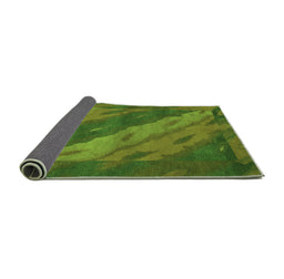 Sideview of Animal Green Modern Rug, abs3446grn