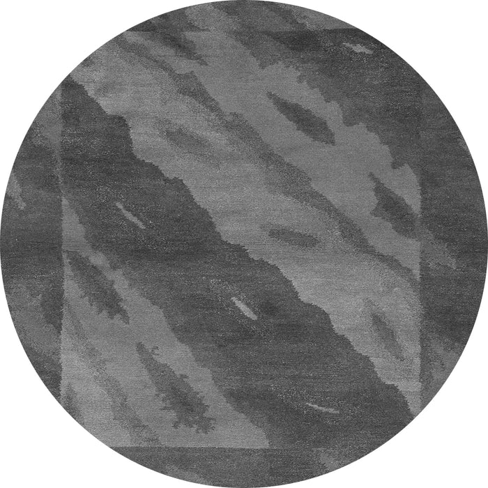 Round Machine Washable Animal Gray Modern Rug, wshabs3446gry