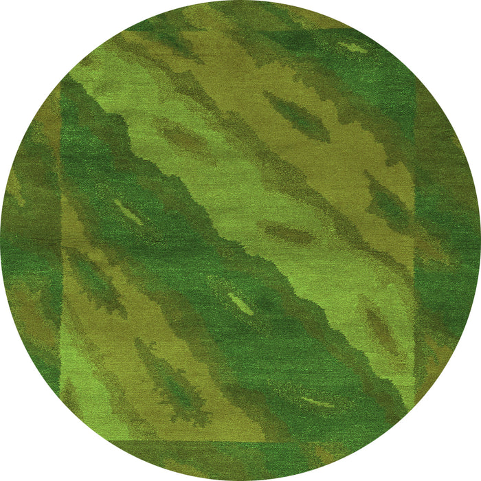 Round Animal Green Modern Rug, abs3446grn