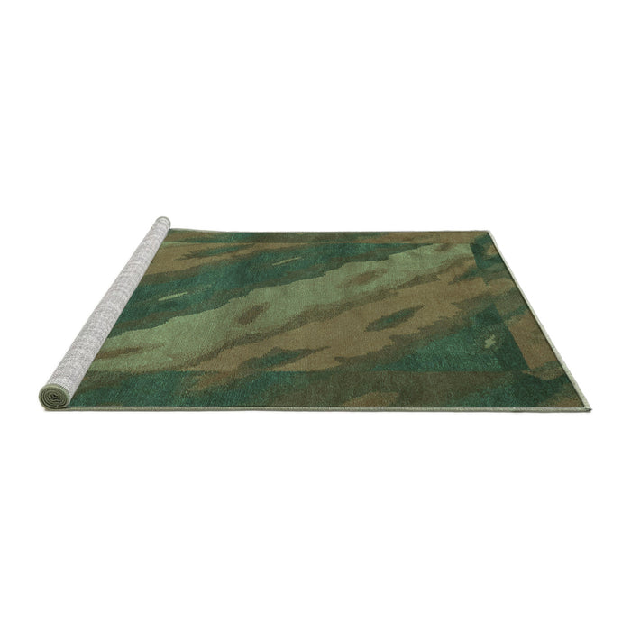 Sideview of Machine Washable Animal Turquoise Modern Area Rugs, wshabs3446turq
