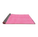 Sideview of Abstract Pink Modern Rug, abs3447pnk