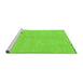 Sideview of Machine Washable Abstract Green Modern Area Rugs, wshabs3447grn