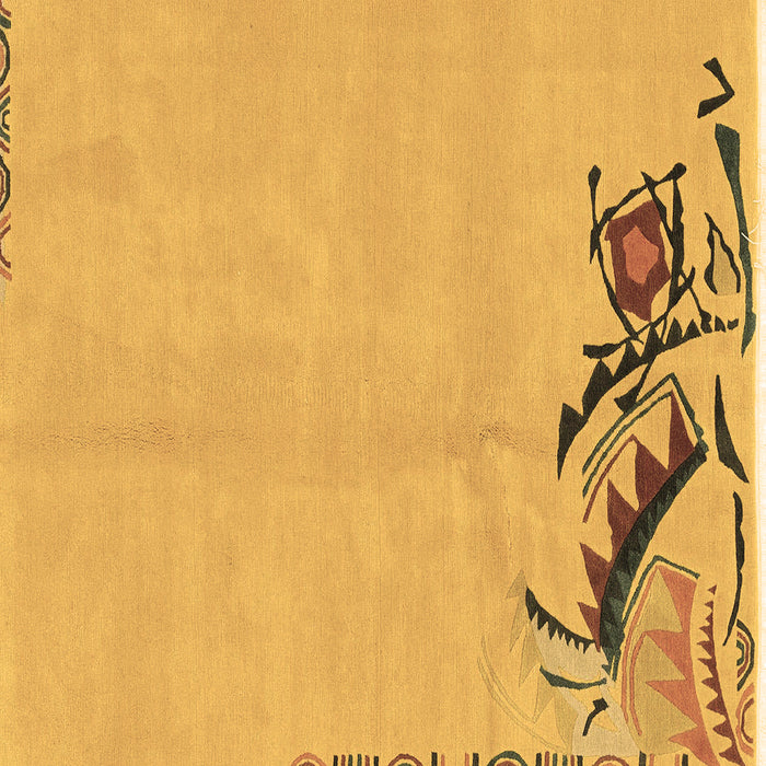 Square Machine Washable Abstract Brown Modern Rug, wshabs3447brn