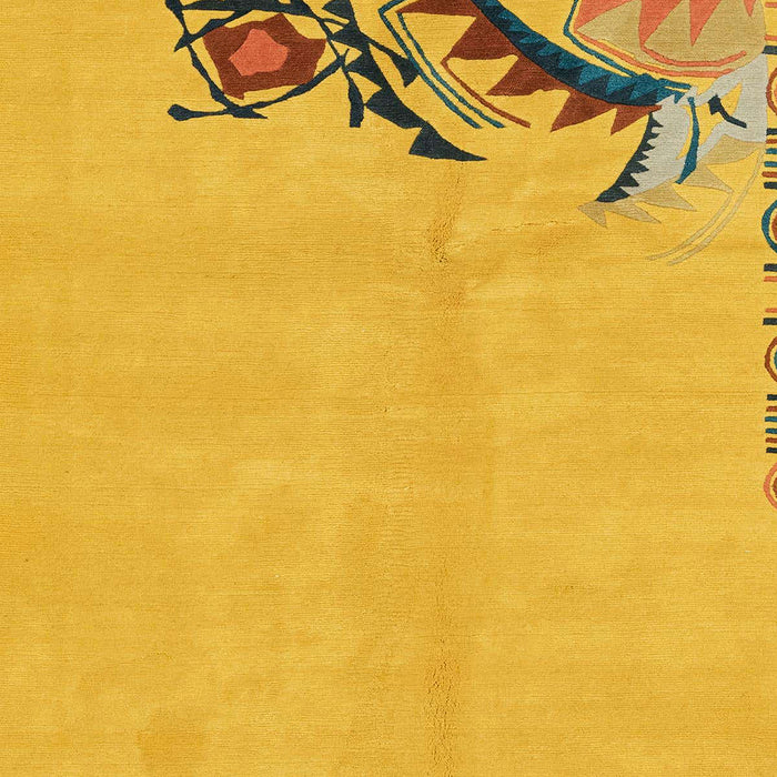 Abstract Yellow Modern Rug, abs3447