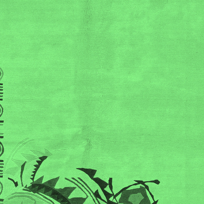 Abstract Emerald Green Modern Rug, abs3447emgrn