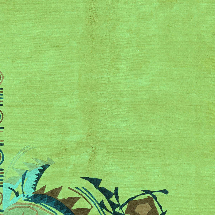 Abstract Turquoise Modern Rug, abs3447turq