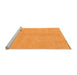 Sideview of Machine Washable Abstract Orange Modern Area Rugs, wshabs3447org