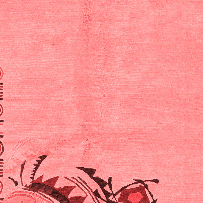 Abstract Red Modern Area Rugs