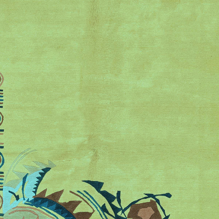 Abstract Light Blue Modern Rug, abs3447lblu