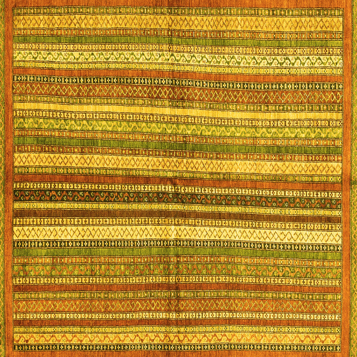 Square Machine Washable Abstract Yellow Modern Rug, wshabs3448yw