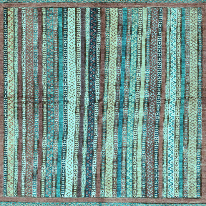 Square Machine Washable Abstract Light Blue Modern Rug, wshabs3448lblu