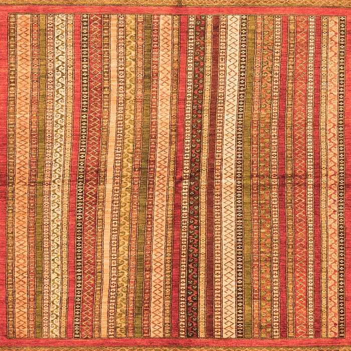 Square Abstract Orange Modern Rug, abs3448org