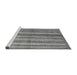 Sideview of Machine Washable Abstract Gray Modern Rug, wshabs3448gry