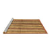 Sideview of Machine Washable Abstract Brown Modern Rug, wshabs3448brn