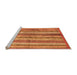 Sideview of Machine Washable Abstract Orange Modern Area Rugs, wshabs3448org