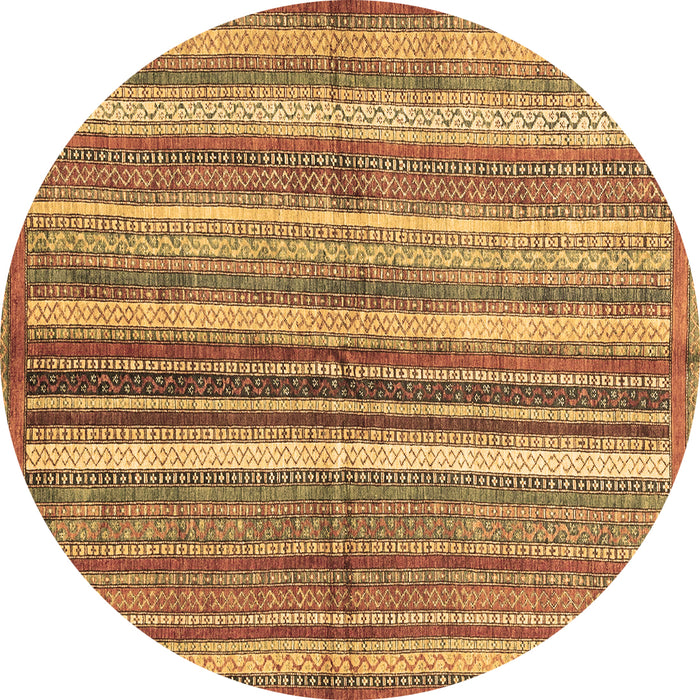 Round Abstract Brown Modern Rug, abs3448brn