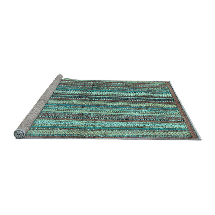 Sideview of Machine Washable Abstract Light Blue Modern Rug, wshabs3448lblu