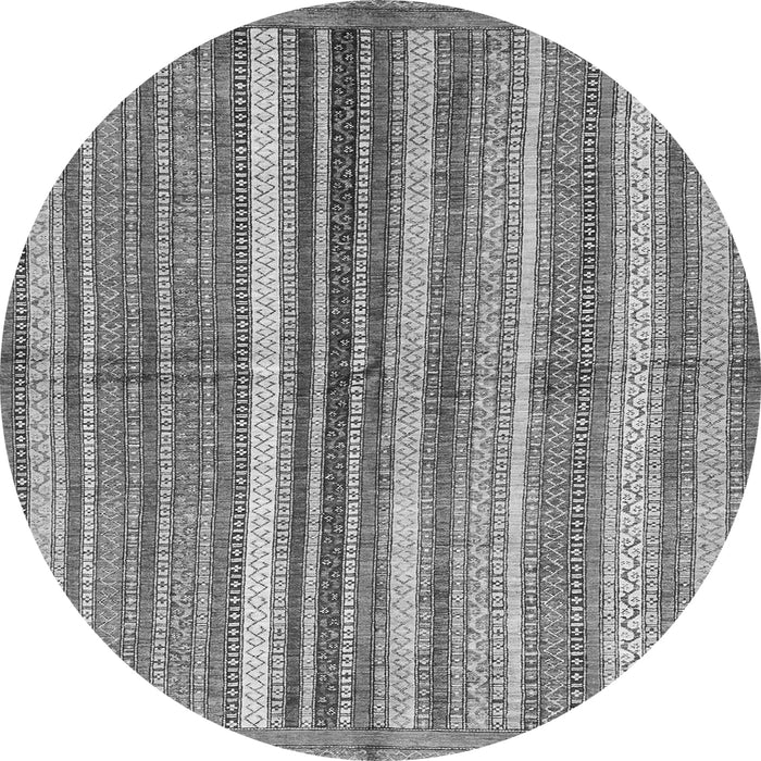 Round Abstract Gray Modern Rug, abs3448gry