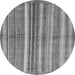 Round Abstract Gray Modern Rug, abs3448gry