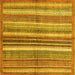 Square Abstract Yellow Modern Rug, abs3448yw