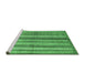 Sideview of Machine Washable Abstract Emerald Green Modern Area Rugs, wshabs3448emgrn