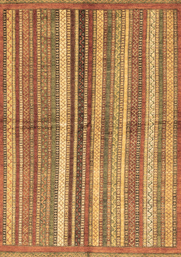 Abstract Brown Modern Rug, abs3448brn