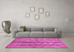 Machine Washable Abstract Pink Modern Rug in a Living Room, wshabs3448pnk