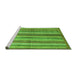 Sideview of Machine Washable Abstract Green Modern Area Rugs, wshabs3448grn