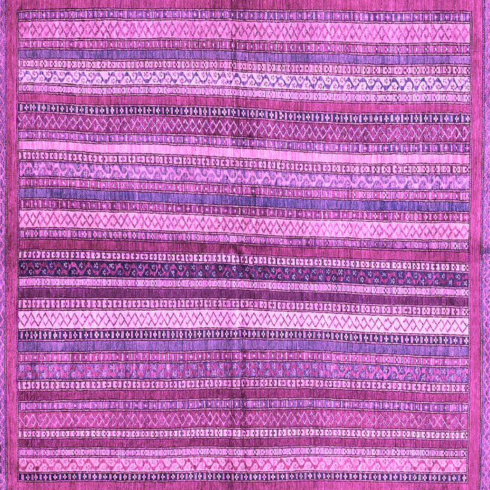 Square Machine Washable Abstract Purple Modern Area Rugs, wshabs3448pur