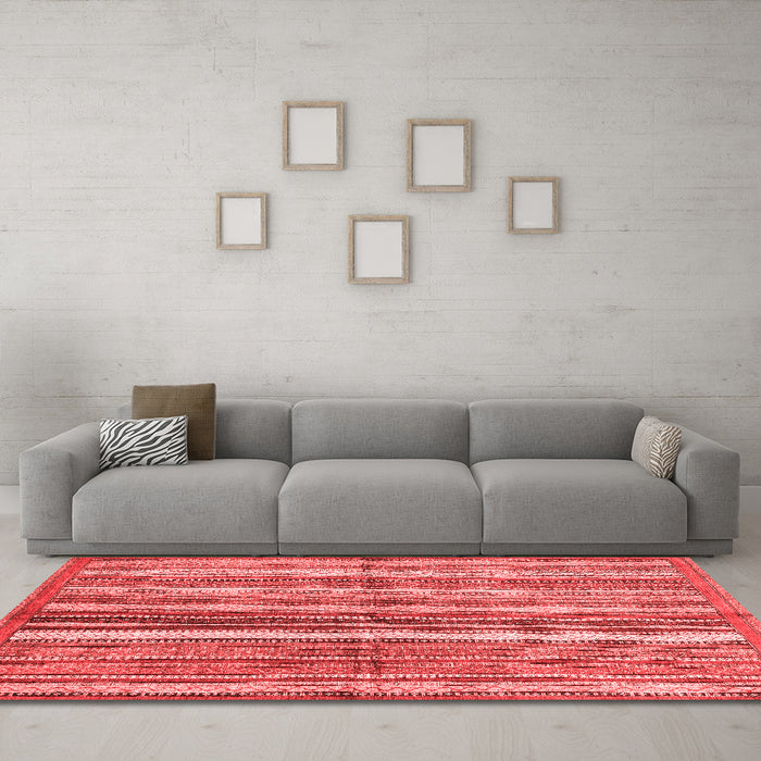 Modern Red Washable Rugs