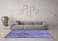 Machine Washable Abstract Blue Modern Rug, wshabs3449blu