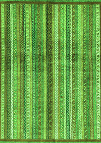 Abstract Green Modern Rug, abs3449grn