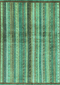 Abstract Turquoise Modern Rug, abs3449turq