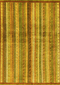 Abstract Yellow Modern Rug, abs3449yw