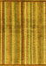 Abstract Yellow Modern Rug, abs3449yw