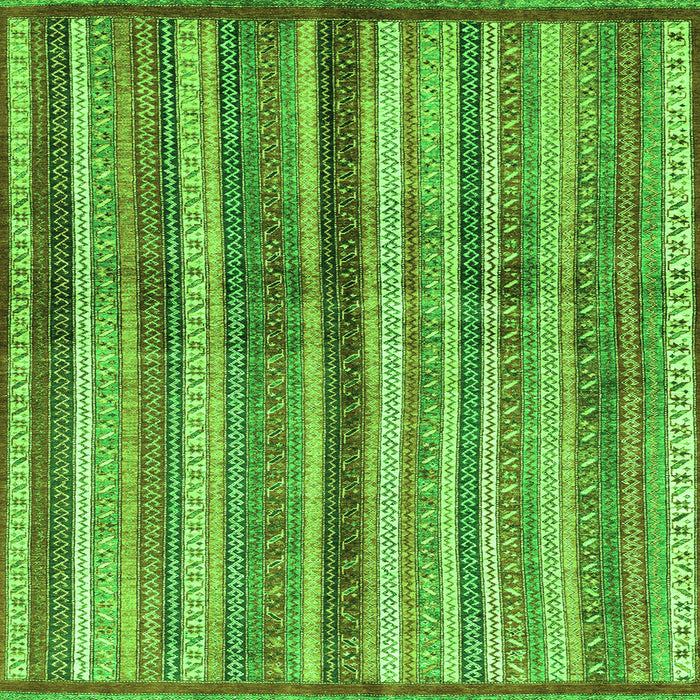 Square Abstract Green Modern Rug, abs3449grn