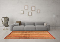 Machine Washable Abstract Orange Modern Rug, wshabs3449org