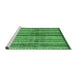 Sideview of Machine Washable Abstract Emerald Green Modern Area Rugs, wshabs3449emgrn