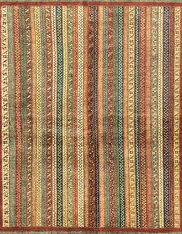 Abstract Saddle Brown Modern Rug, abs3449