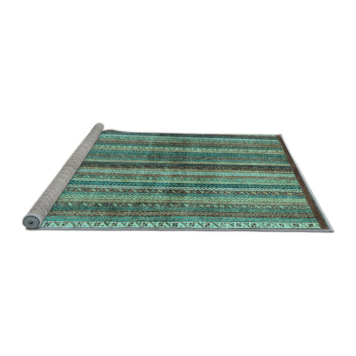 Sideview of Machine Washable Abstract Light Blue Modern Rug, wshabs3449lblu