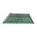 Sideview of Machine Washable Abstract Light Blue Modern Rug, wshabs3449lblu