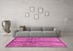 Machine Washable Abstract Pink Modern Rug in a Living Room, wshabs3449pnk