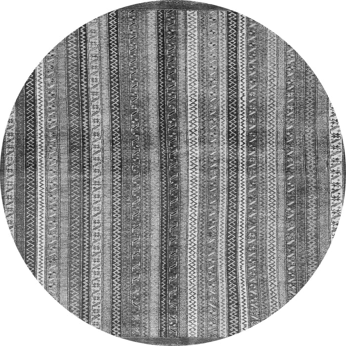 Round Abstract Gray Modern Rug, abs3449gry