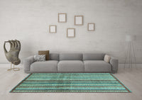 Machine Washable Abstract Light Blue Modern Rug, wshabs3449lblu