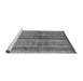 Sideview of Machine Washable Abstract Gray Modern Rug, wshabs3449gry