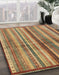 Machine Washable Abstract Saddle Brown Rug in a Family Room, wshabs3449