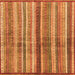 Square Abstract Orange Modern Rug, abs3449org