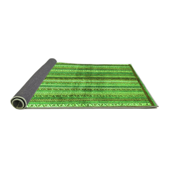 Sideview of Abstract Green Modern Rug, abs3449grn