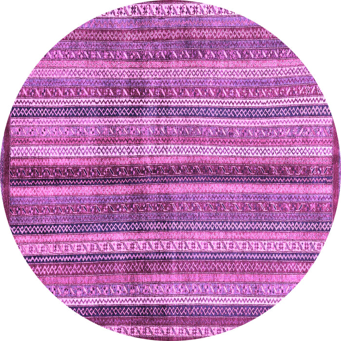 Round Abstract Purple Modern Rug, abs3449pur