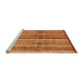 Sideview of Machine Washable Abstract Orange Modern Area Rugs, wshabs3449org